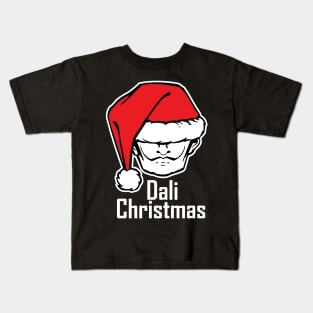 Dali Christmas - White Outlined Version Kids T-Shirt